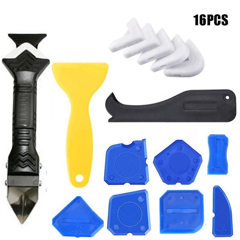 Grout Remover Tools - 16 Pieces Silicone Grout Kit, Silicone Grout Smoother, Silicone Grout Remover Caulking Tool Silicone Grout Finishing for Bathro