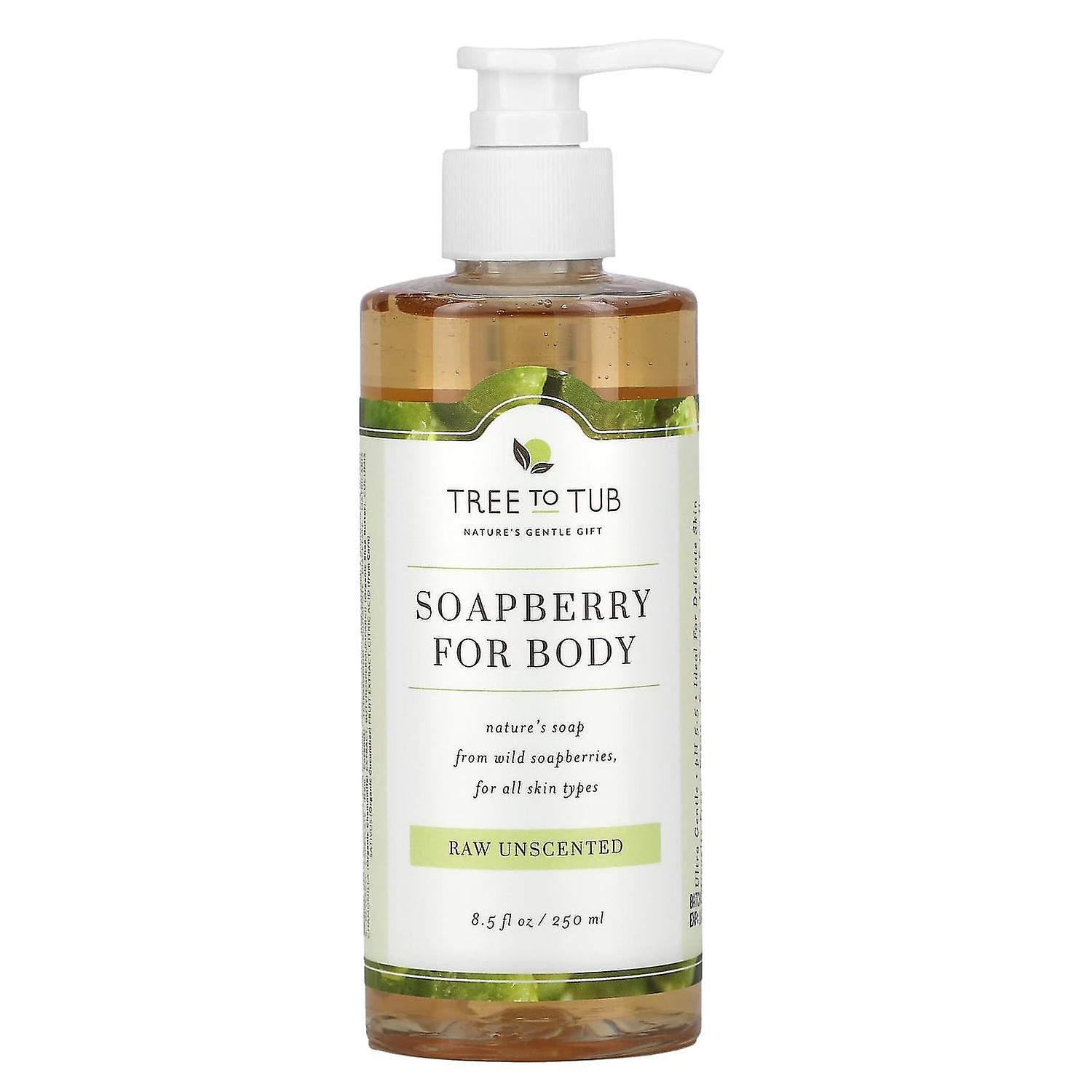 Tree To Tub, Soapberry Moisturizing Body Wash Soap, Sulfate Free, pH Balanced for Dry, Sensitive Ski