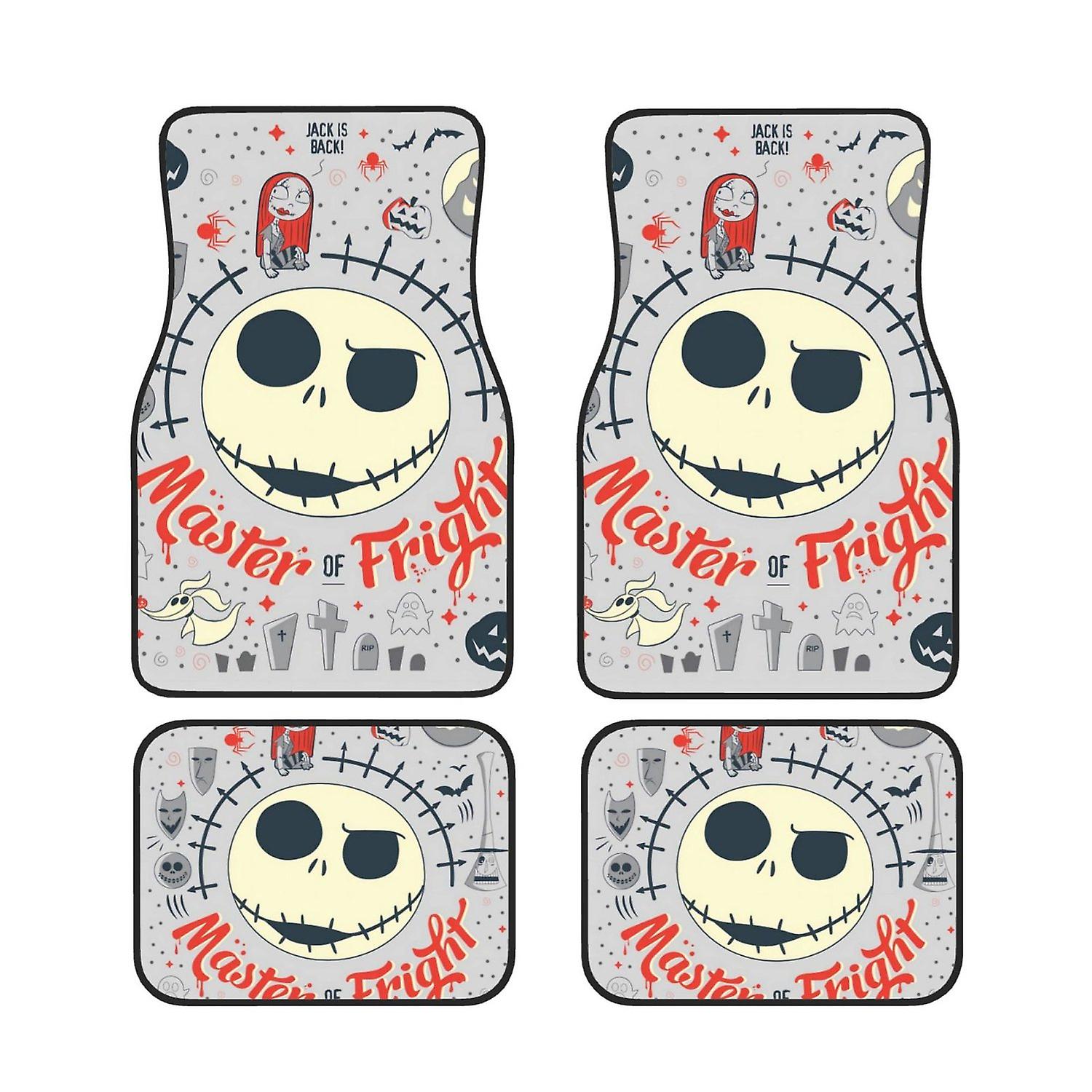 Mareridtet før jul gulvmåtter tæpper Universal bil fod coche sæt med 4 stk mønster-20