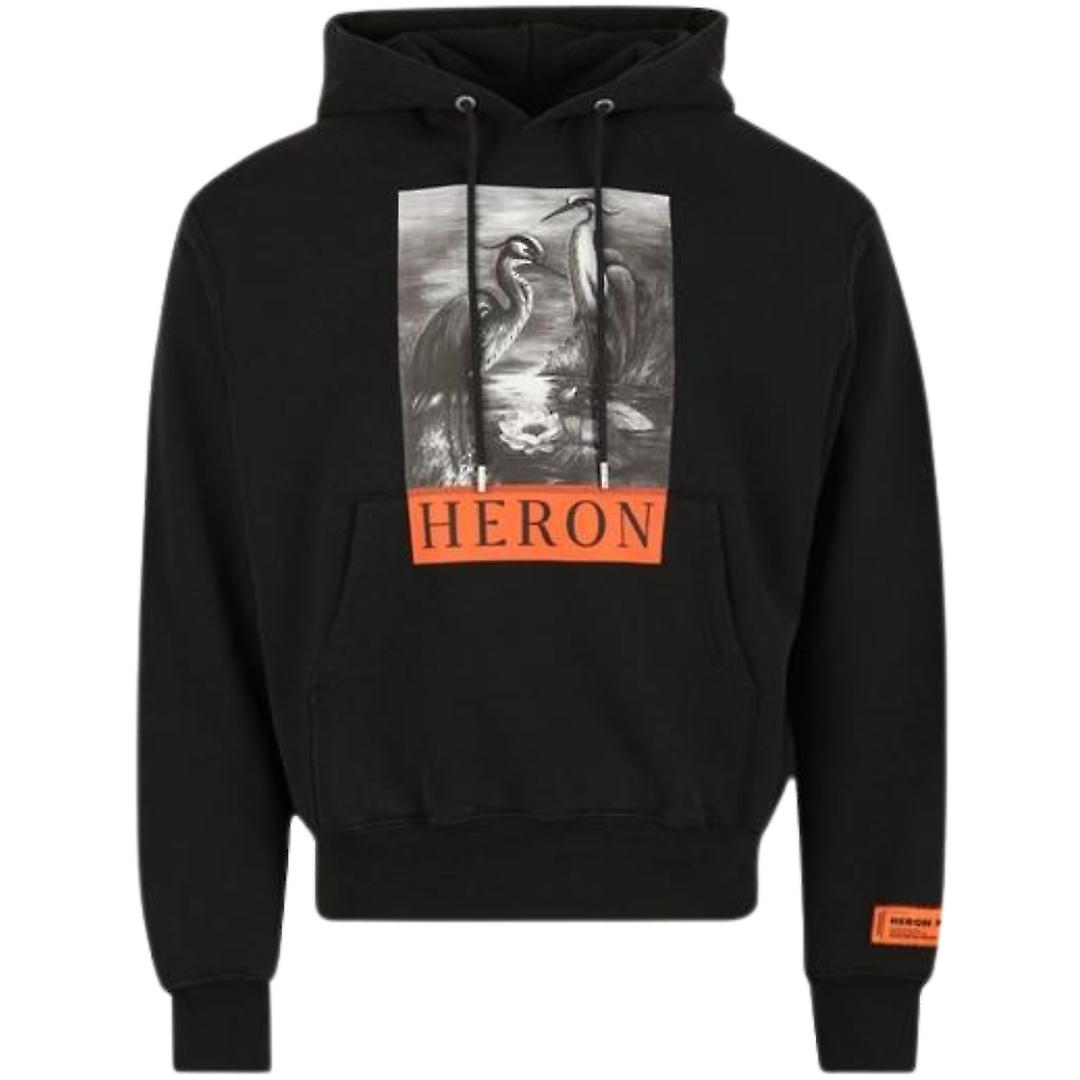 Heron Preston Boxed Heron Logo Black Hoodie