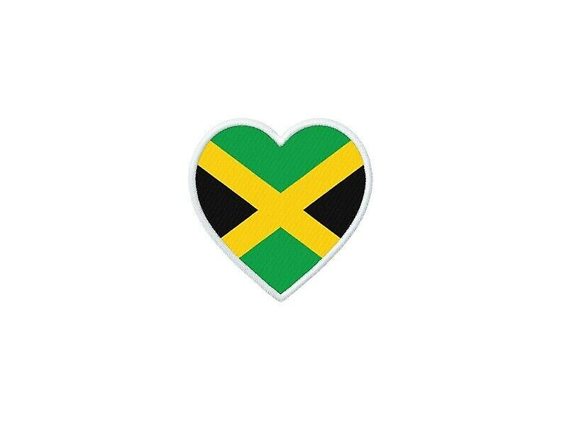 Patch badge ecusson prints thermocollant flag heart JA Jamaican