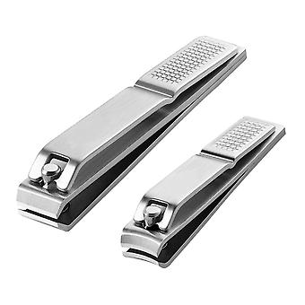 Veeki Nail Clippers Set, Ultra Sharp Sturdy Fingernail and Toenail Clipper Cutters   - Stainless Steel