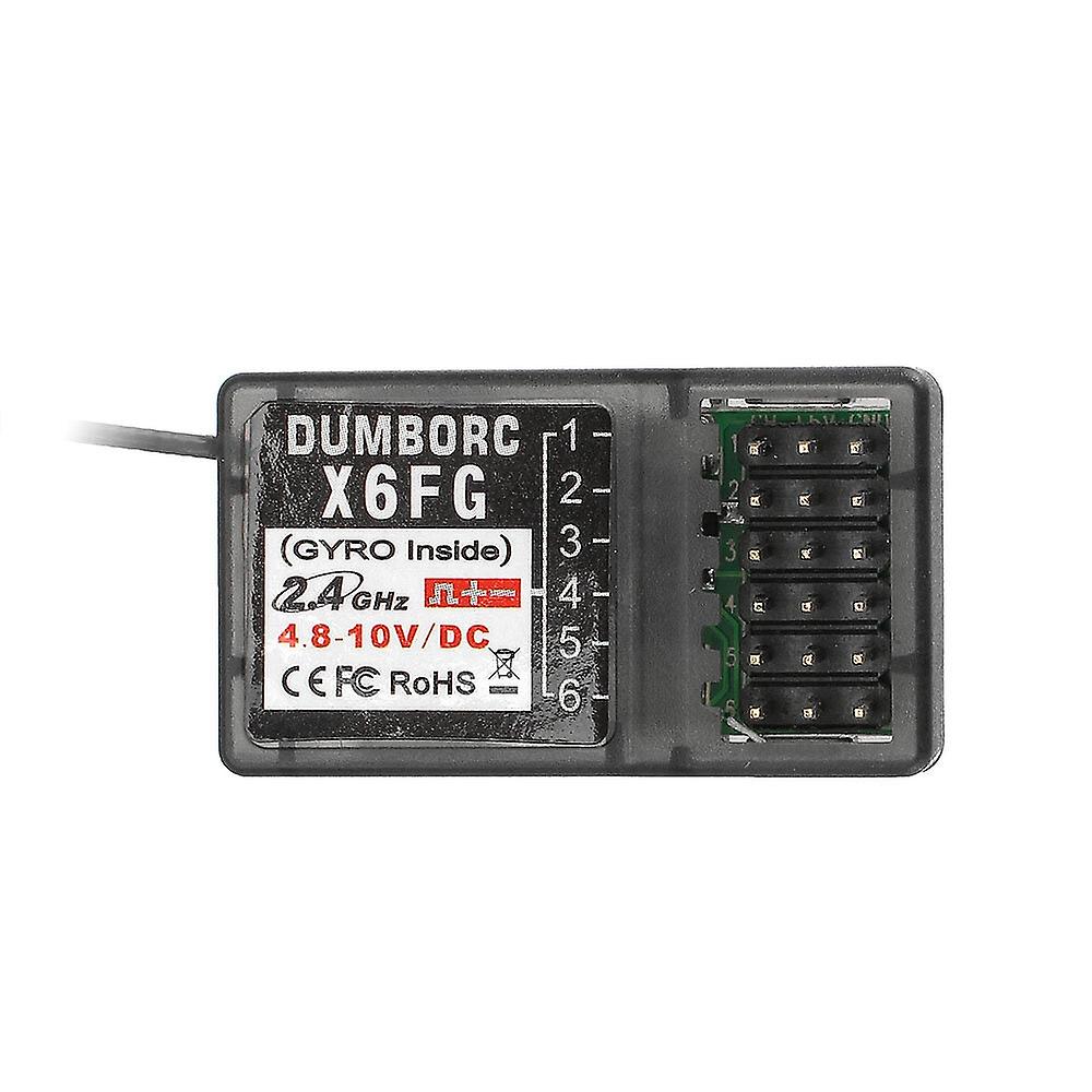 DUMBORC X6FG 2.4GHz 6CH RC Receiver with Gyro Sensitivity Adjustment for RC X6 Radio Transmitter Rem
