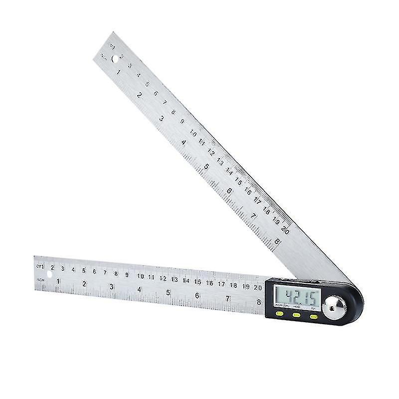 Stainless Steel Ruler With Lcd Display Angle Protractor