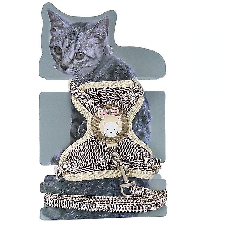 Cat Chest Strap Hand Holding Rope Cartoon Cotton Cloth Anti Breaking Loose Cat Pulling Rope Hand Holding Rope Cat Rope