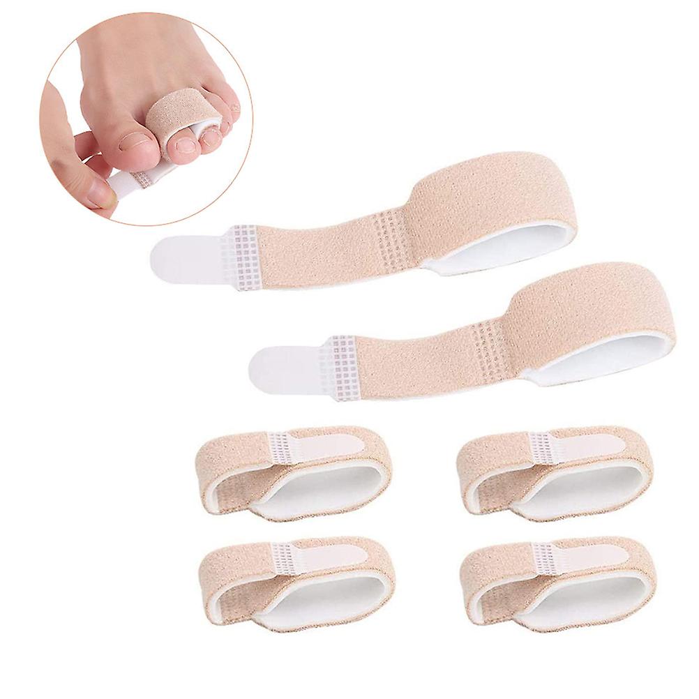 Pack of 6 hammer toe correction bands for overlapping toes