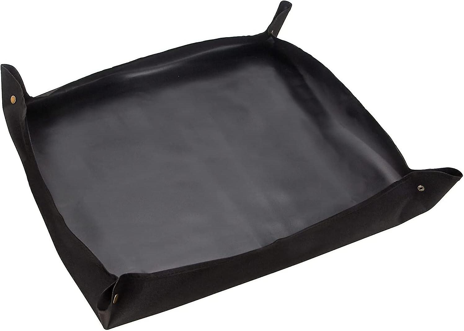 100 x 100 cm Plant Repotting Mat,Tidy Square Portable Indoor Potting Waterproof Potting Tarp (Black)