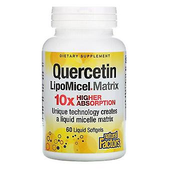 Natural Factors, Quercetin LipoMicel Matrix, 60 Liquid Softgels