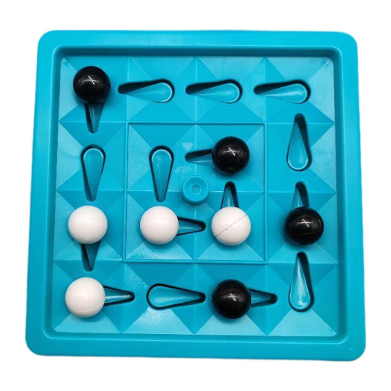 Chess Logical Game Portable Educational Toy for Camping Entertainment Travel blue