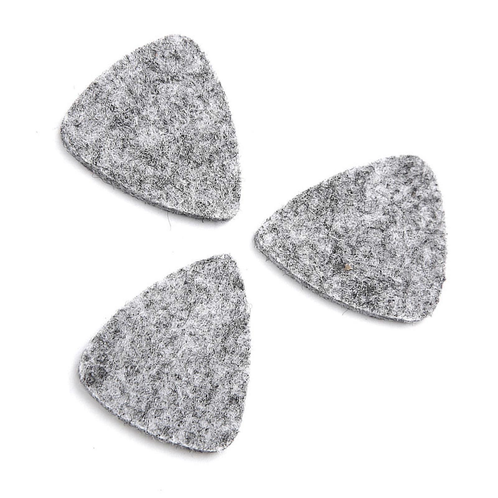 10Pcs 3mm Wool Felt Picks Grey for Guitar Ukulele Strings