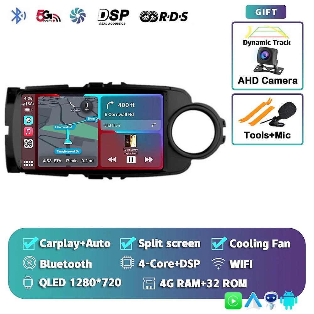 Android 13 Carplay Auto For Toyota Yaris 2012 2013 2014 2015 2016 2017 Car Radio Multimedia Navigation Player Video Wifi Stereo