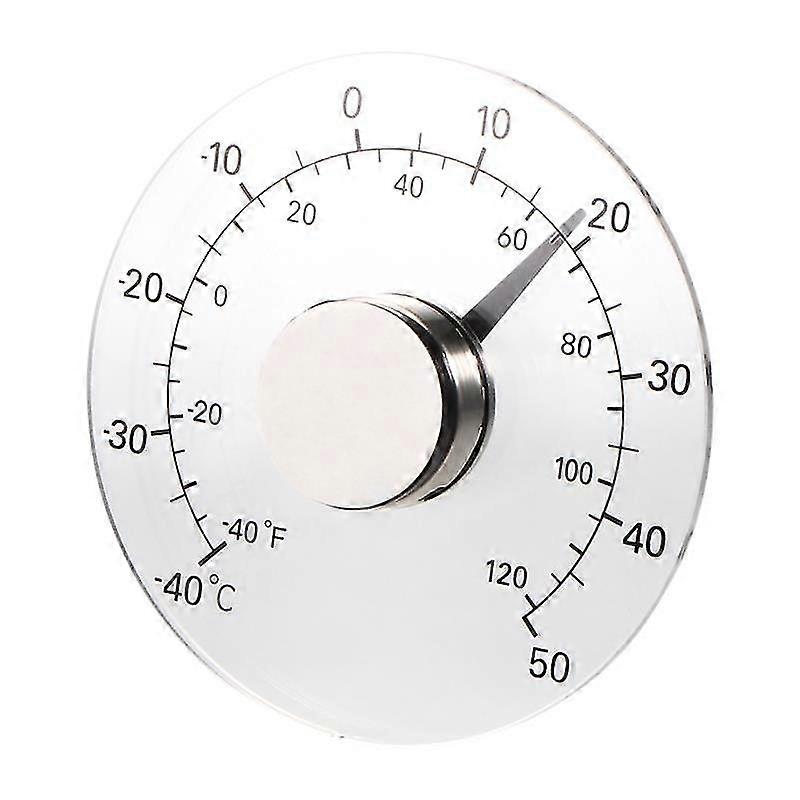 Thermometer Temperature Transparent Transparent Outdoor Window Thermometer Clock Weather Tool