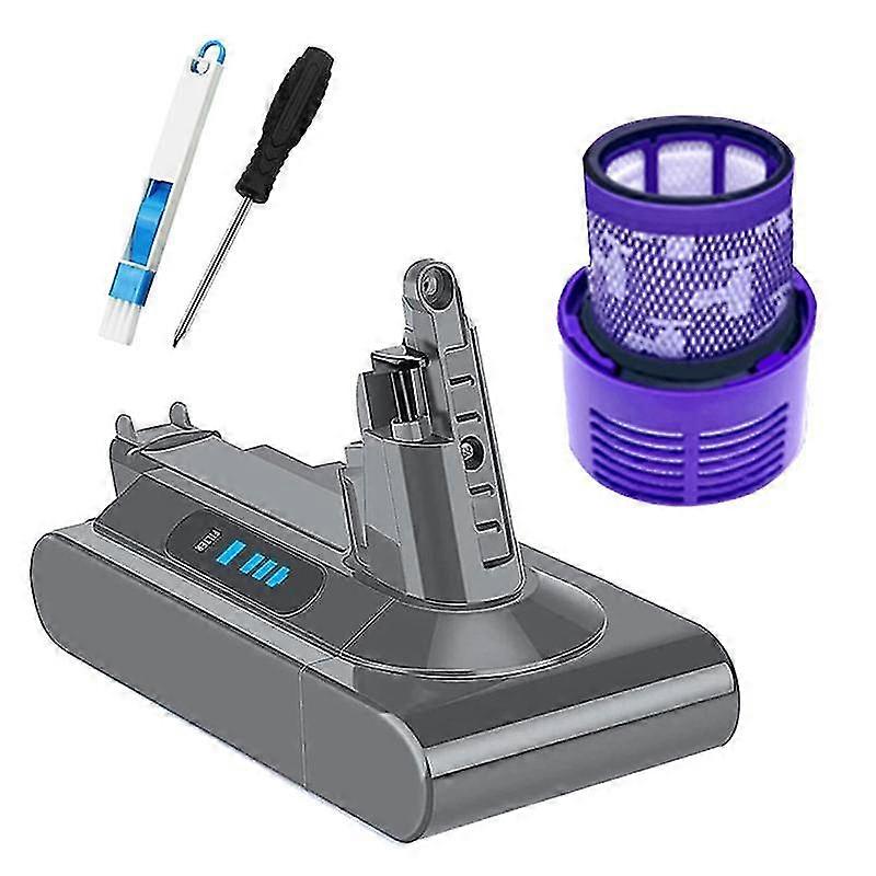 Replace V10 Battery Adapter+Filter Kit 25.2V for V10 SV12 V10 V10 Animal Absolute Reminder