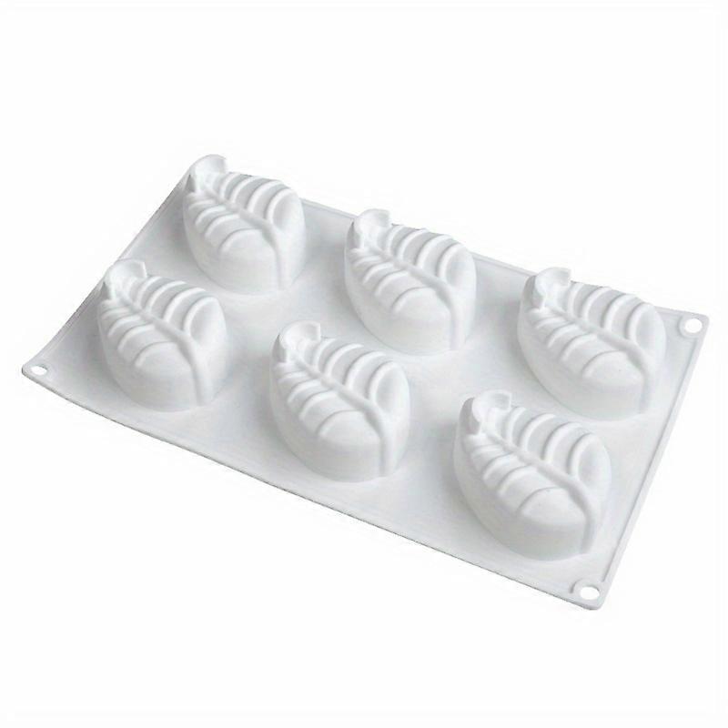 6-Pack Silicone Leaf Molds, 3D Leaf Shape Mold for Aromatherapy Wax, Cake Mousse, DIY Decoration, Baking, Crafting Tools, Kitchen Accessories