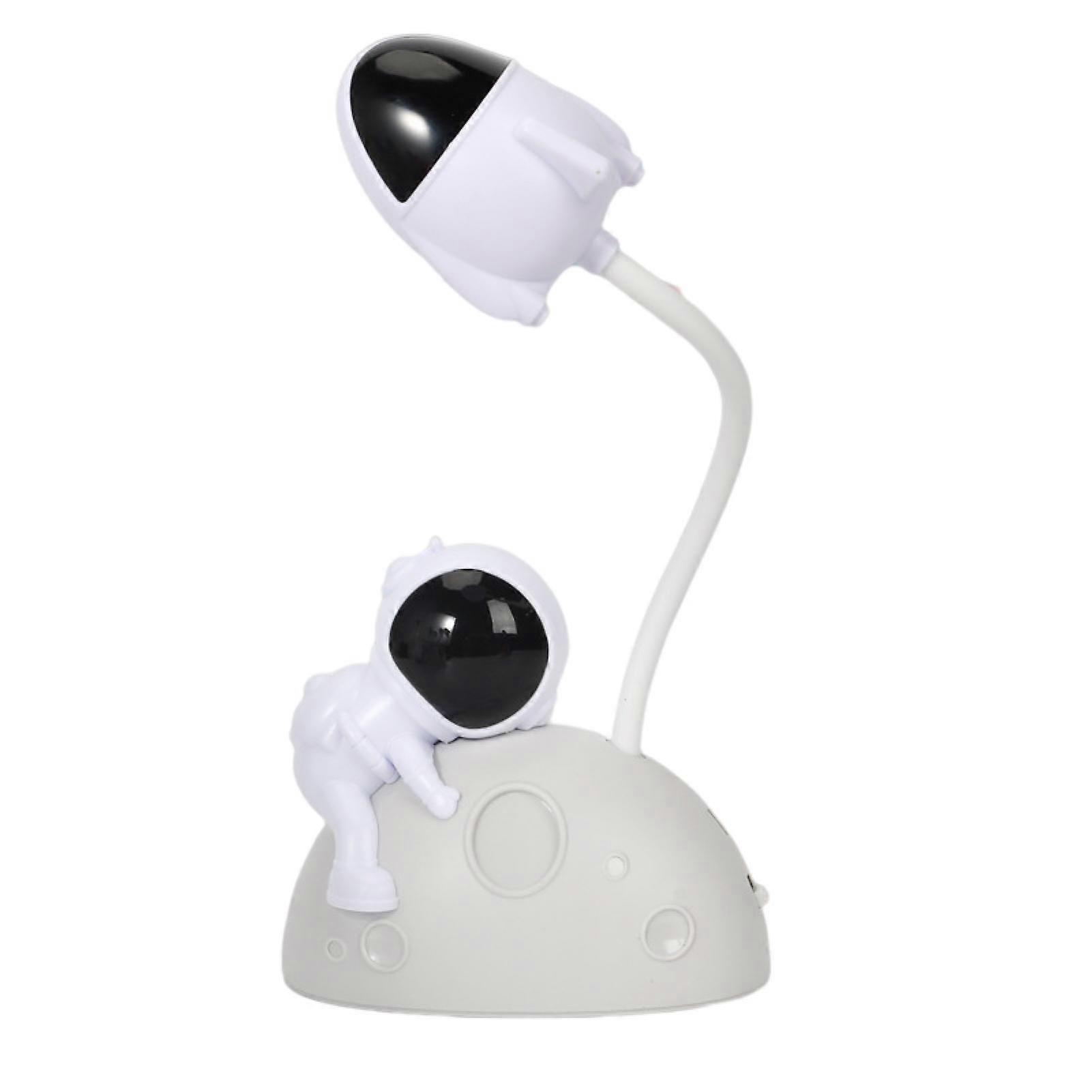 LED Reading Lamp Creative Shape Soft Lighting Flicker Free One-key Start Flexible Hose Design High Brightness USB Charging Cartoon Astronaut Bedside L