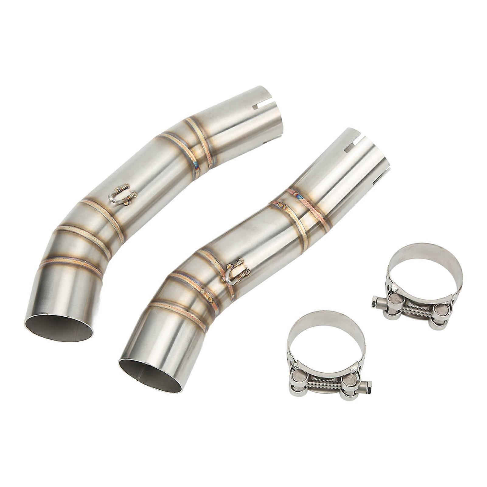 Motorsykkel midtre eksosrør i rustfritt stål, glanset overflate, erstatning for YZF-R1 2004-2006