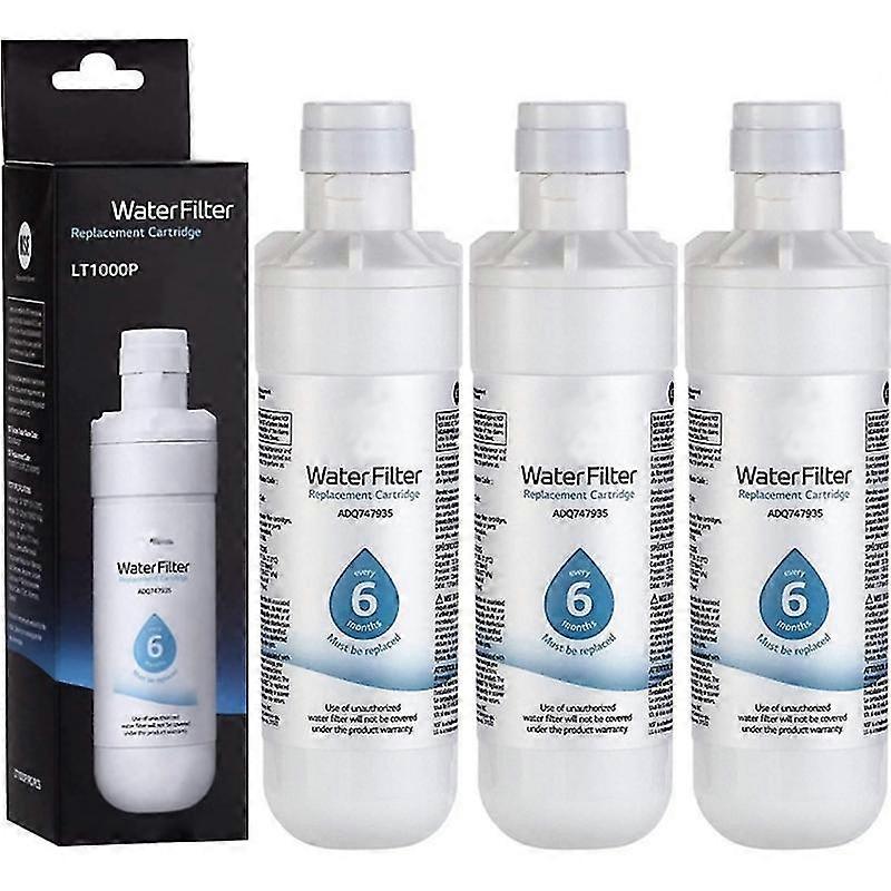 3pcs Lg Lt1000p Fridge Replacement Refrigerator Water Filter Adq747935