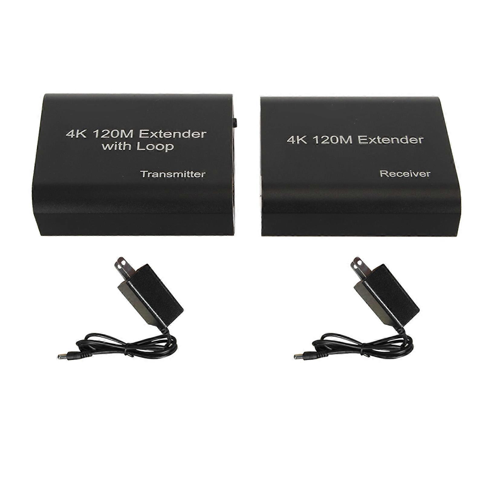 HD Multimedia Interface KVM Extender 4K At 30hz Single Channel Network Extender 393.7ft 100?240V US Plug