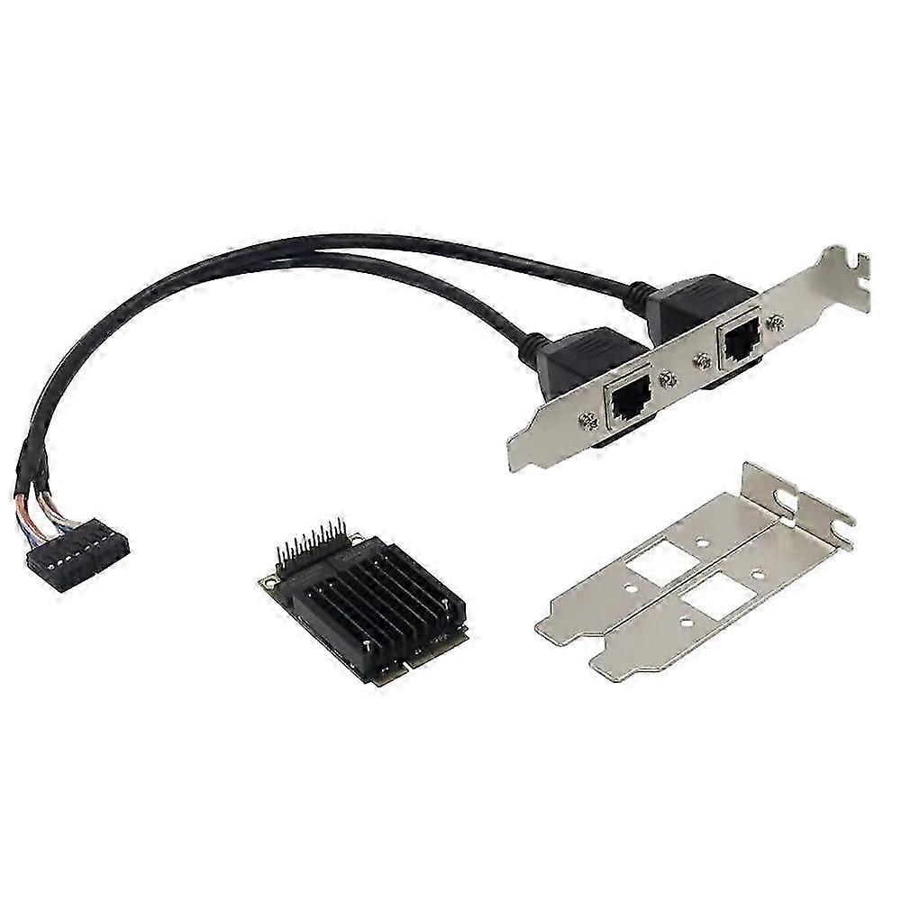 MINI PCIE Gigabit Network Card for 82583 MINI PCIe 1000M RJ45 Dual-Port Ethernet Server Network Card for PC