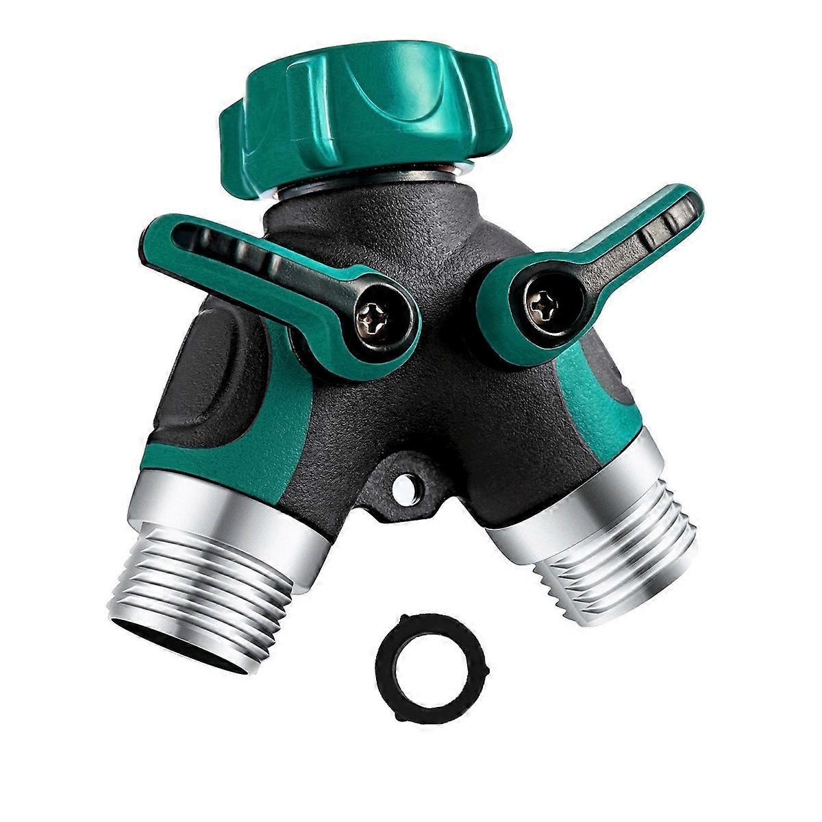 PIAO 2 Way Y Hose Splitter Connector, Garden Hose Splitter with 3/4" Fitting, Comfortable Grip for Easy Home Life