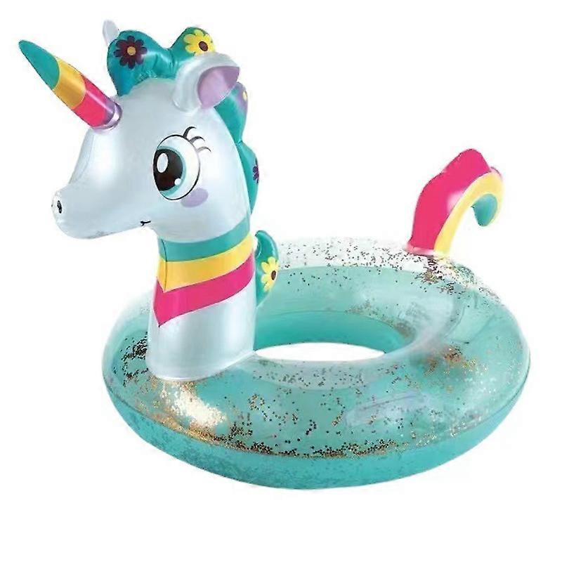 Baby Pool Float Unicorn Toddlers Floaties Infant Inflatable Swimming Ring with Handles for Kids Aged 1-6 Years
