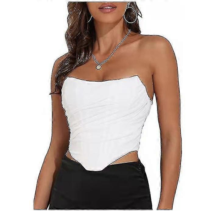 Women's Vintage Strapless Open Back Boned Bustier