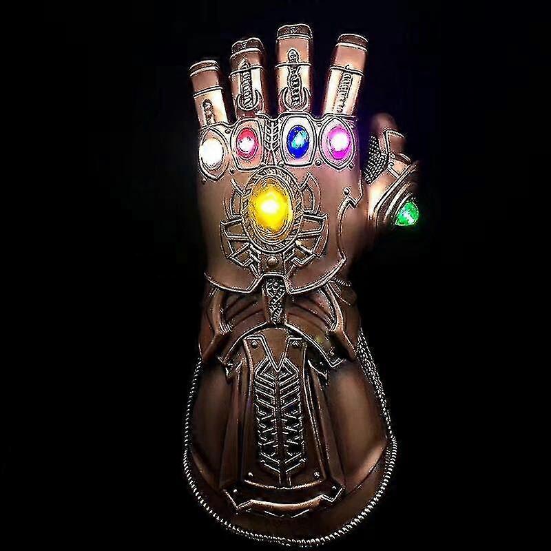 Avengers Infinity War Thanos Gauntlet Glove LED Light, Latex Cosplay Prop, Left Hand