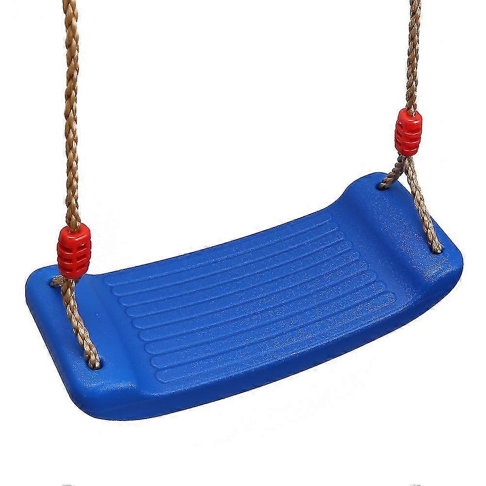 Plastic Swing Seat With Rope For Child Maximum Load 100kg (bluewithout Carabiner)