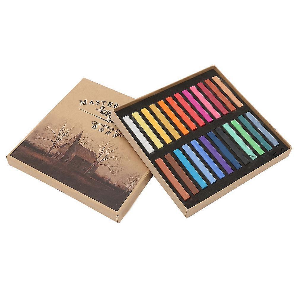 أقلام تلوين فلورية، قضيب صبغ الشعر للاستخدام مرة واحدة، مجموعة طباشير للرسم، أقلام تلوين (24 لونًا)