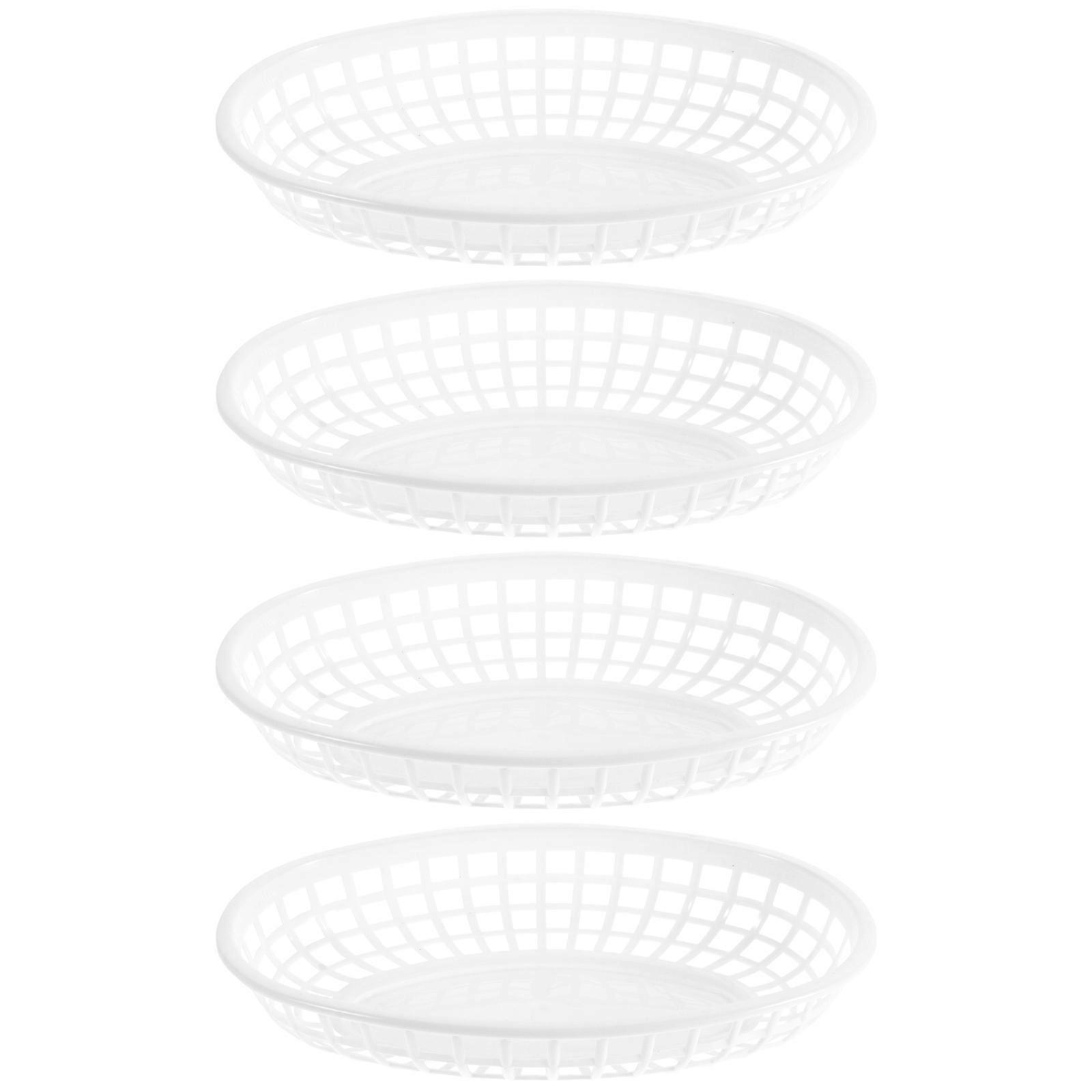 4Pcs Plastic Snack Trays Plastic Fruit Basket Storage Baskets Vegetable Storage Baskets