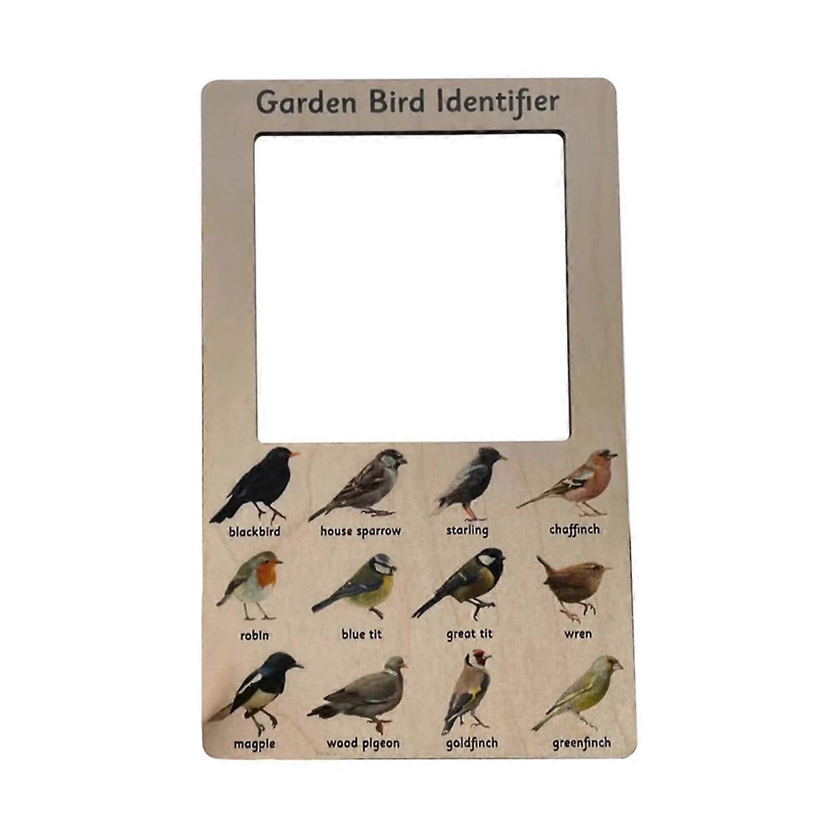 Nature Guide Finder Frame - Dual Sided Nature Guide Viewer, Garden Phase Identifier(Birds)