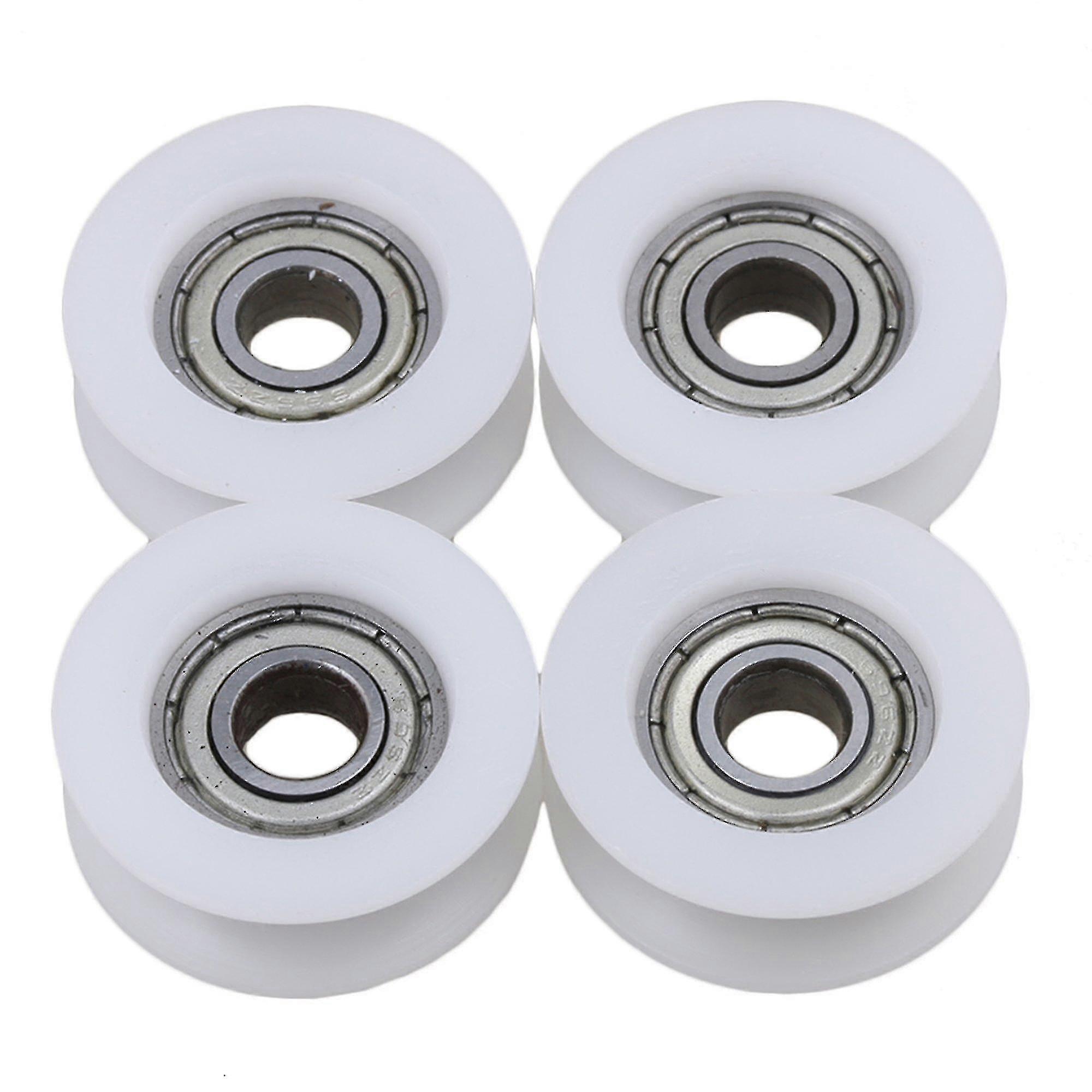 家具の滑車のための4pcs Uの溝軸受けガイド滑車の車輪6x24x9mm
