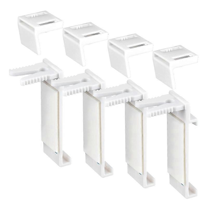 4 PCS Easy Installation Clamp Holder No Drilling Plastic Adjustable Bracket