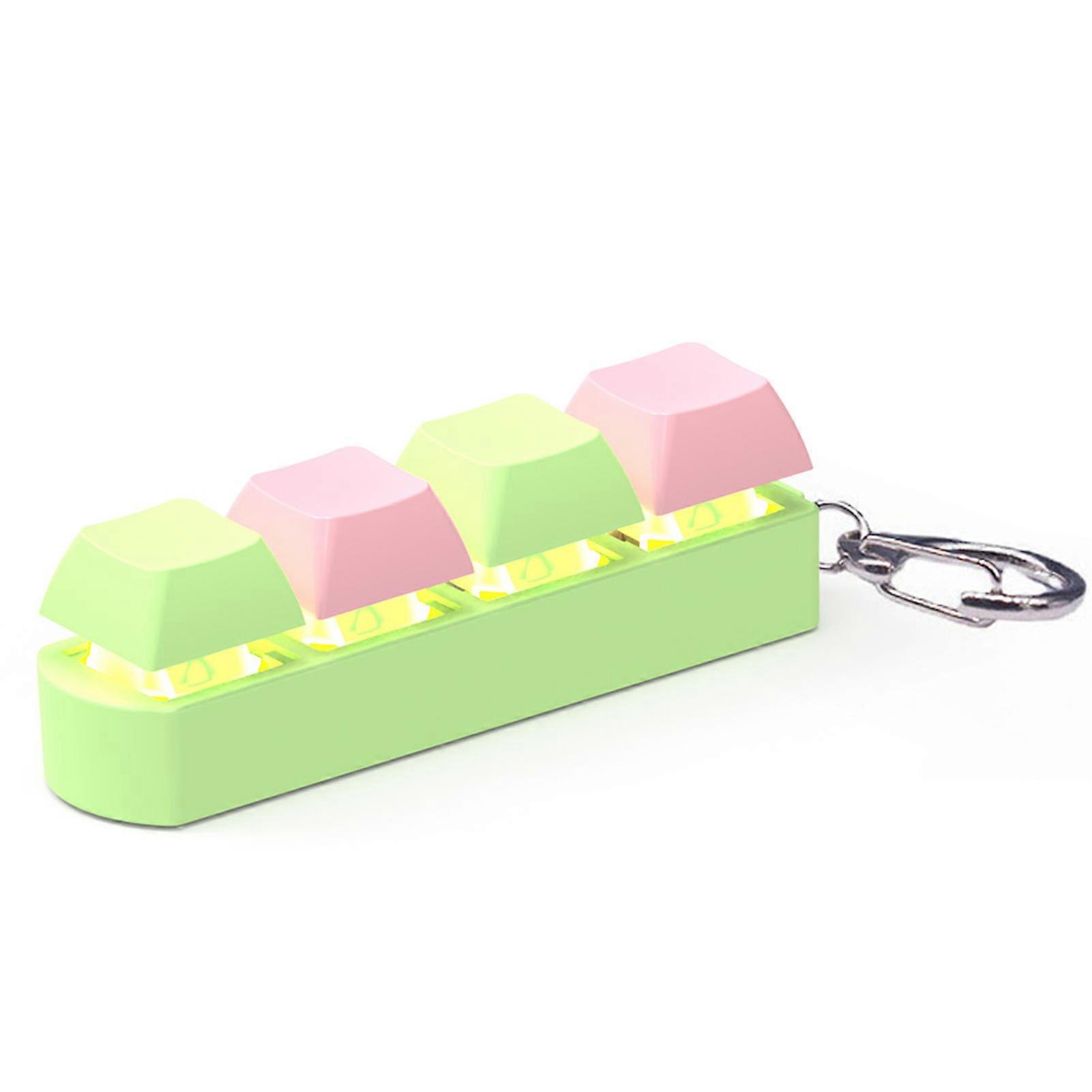 Keyboard Fingertip Toy Keychain Stress Relieving Keyboard Fingertip Clicker Keychain for Kids Adults Anxiety Stress Relief