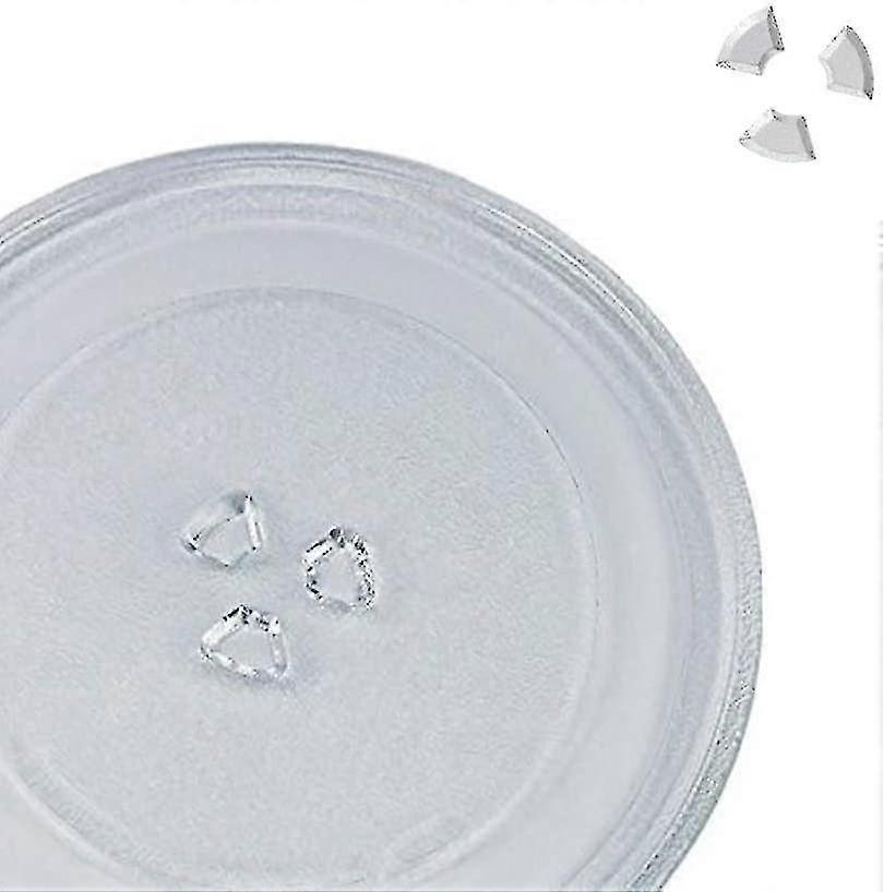 Universal Microwave Turntable Glass Plate With 3 Fixtures, 245 Mm