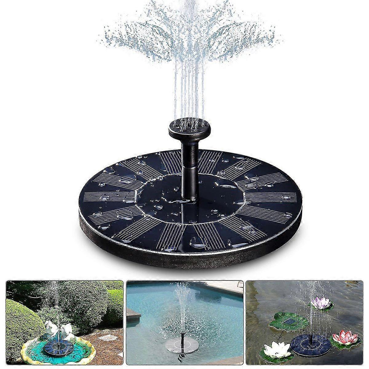 Solar Fountain, 1.4w Solar Pond Pump Solar Floating Fountain Pump For Garden Pond Or Fish Container Fountain Bird Bath