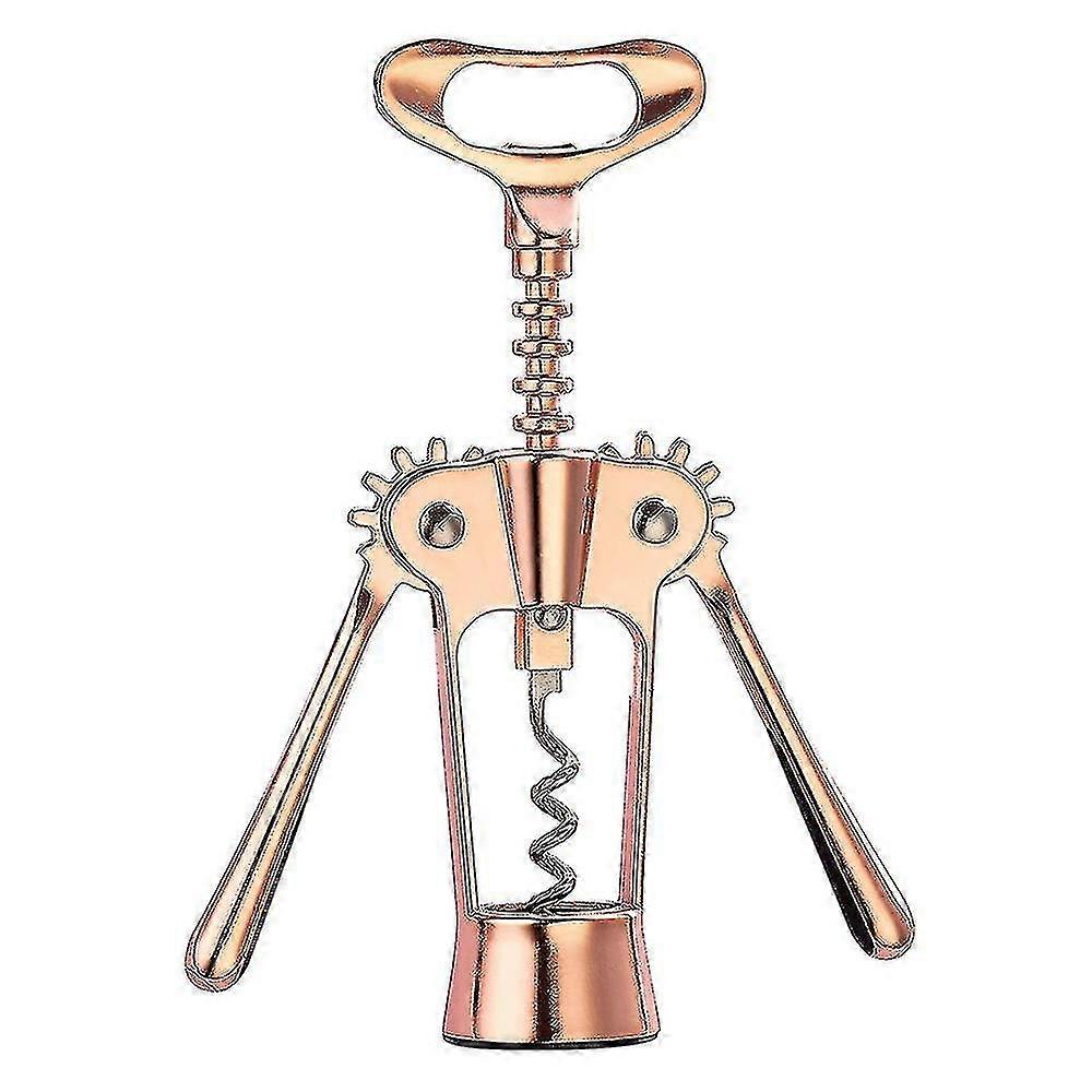 Bottle Opener All-in-one Stainless Steel Winged Corkscrew Rose Gold