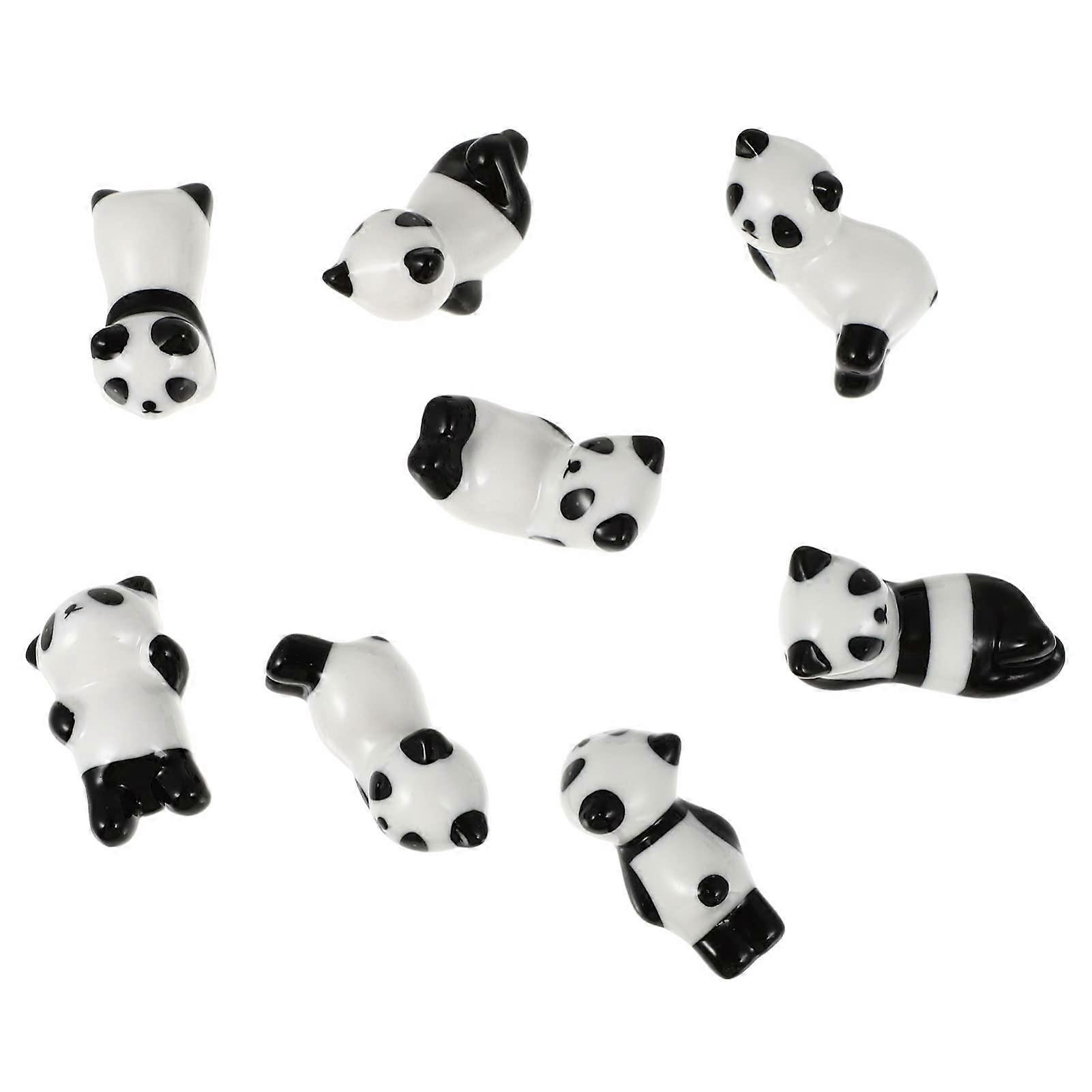 8pcs Chopsticks Stand Rest Ceramic Chopstick Rest Cute Chopstick Rest Panda Chopsticks Rest Ceramic Spoon Fork Holder