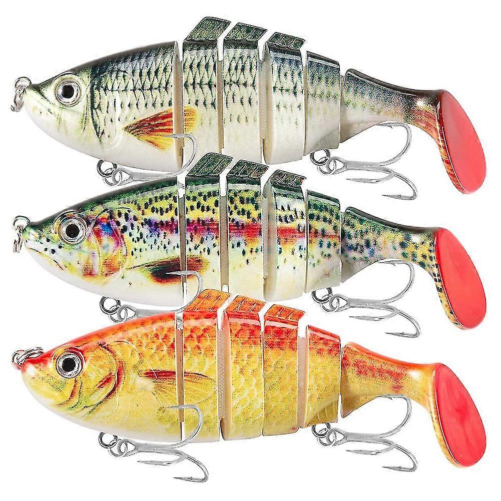 Bass Lure Freshwater Kit,segmented Fishing Lure,paddle Tail Jointed Swimbaits For Bass Fishing,sink