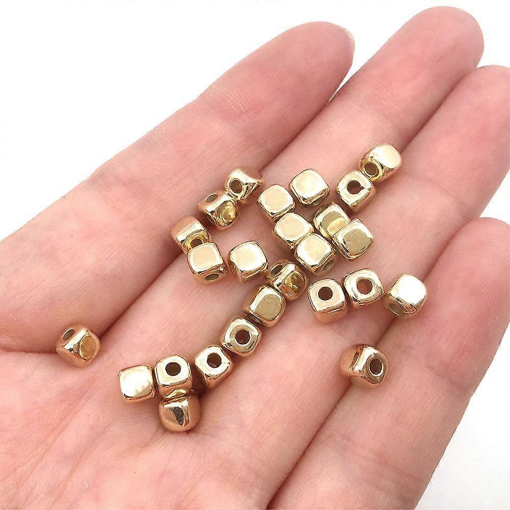 High Quality Oil Sealing Color Preserving CCB Spacing Beads DIY Handmade Beaded Material Square Beads Accessories Pentagram 100p