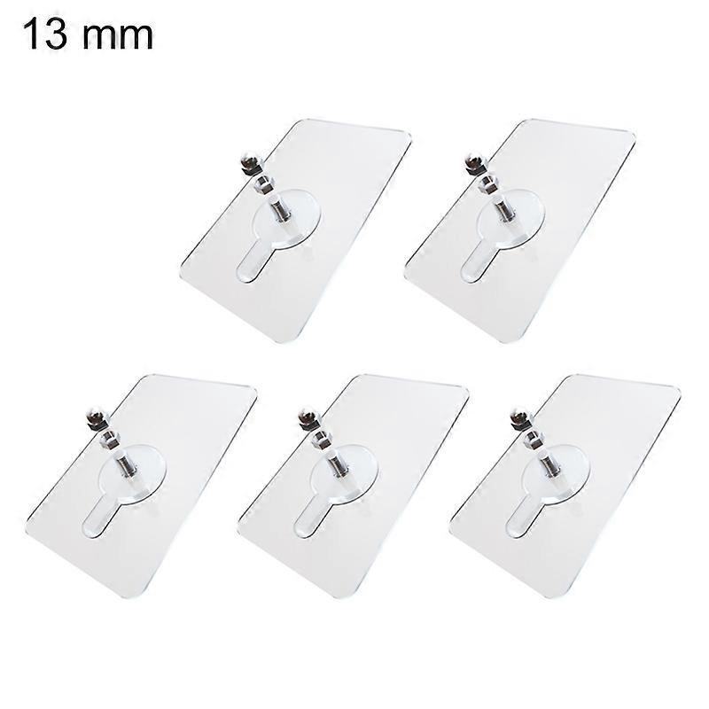 5Pcs Sticky Hooks Wall Mounted Good Load Capacity Plastic Wall Hook Mounting Rack Screw for Home