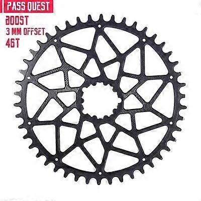 הרכבה ישירה עבור GXP 3mm offset אופני כביש צר רחב Chainring 38T-48T Chainwheel שחור