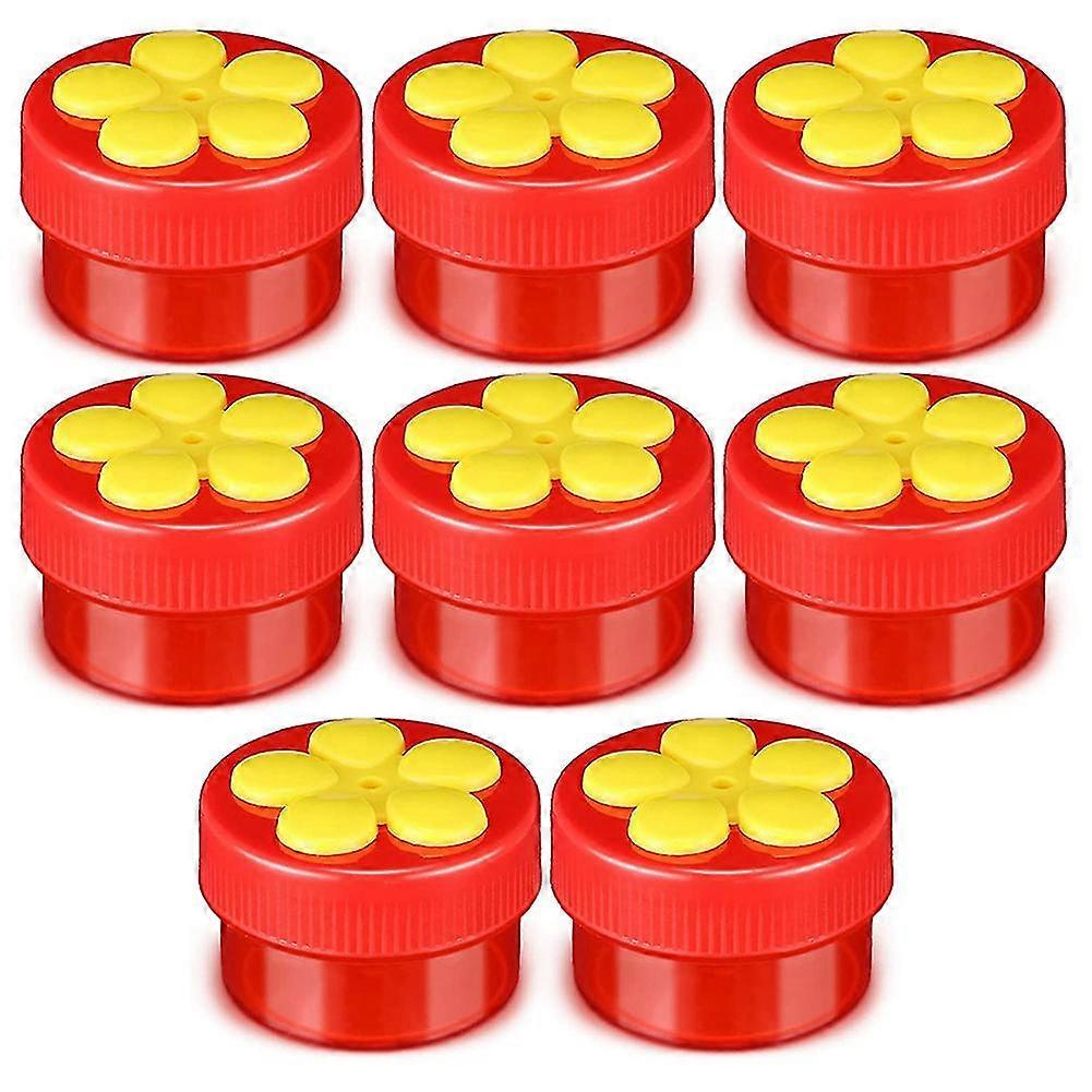 8 יחידות כף יד מאכילי ציפורים חלון מזין ציפורים פלסטיק פרח אצבע מאכיל ציפורים כלי האכלה ידניים