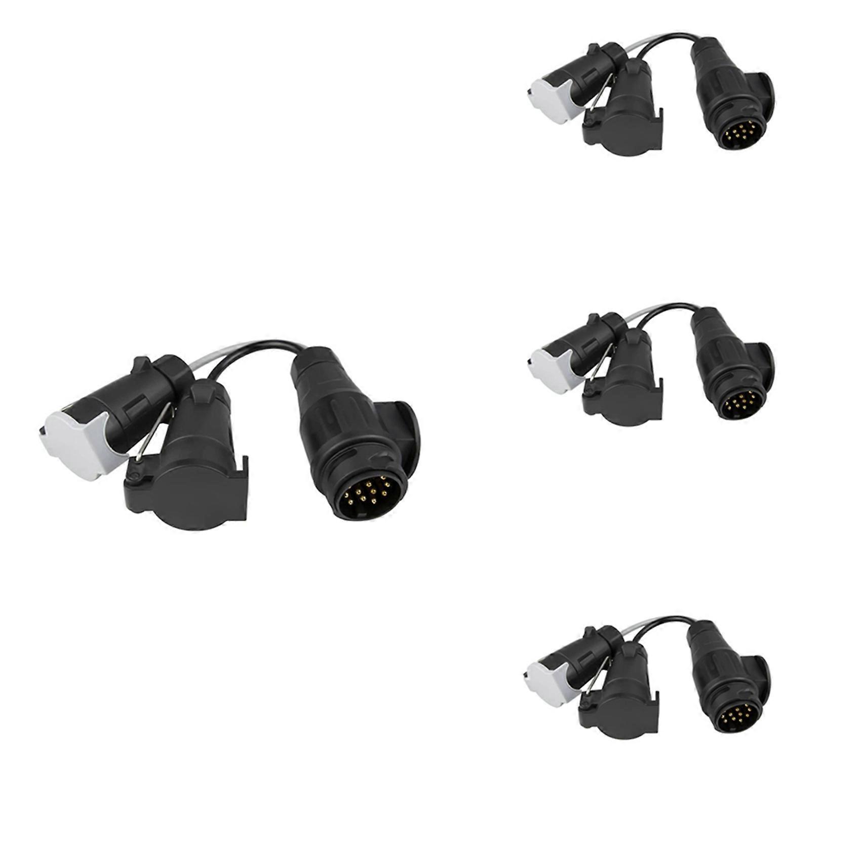 4X Towing Adapter 13 Plug Pin to 7 Pin 12N+12S Socket Towbar Electric Conversion Adapter Lead for T