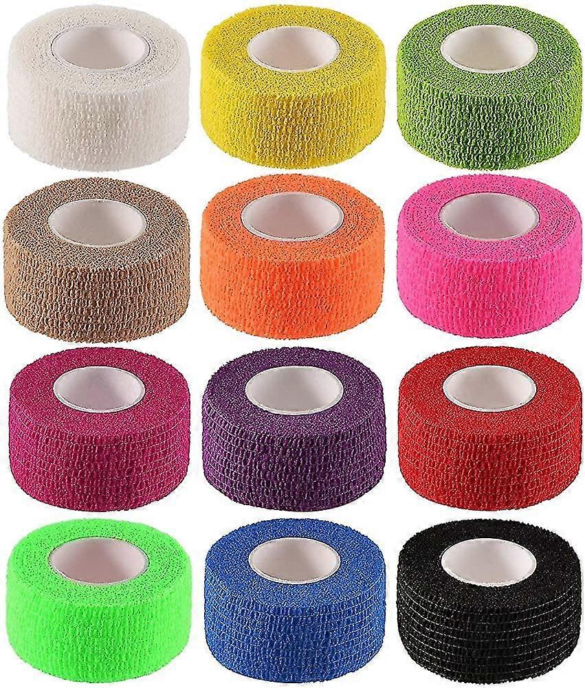 12-pakkausten itsekiinnittyvät sidekääreet: venytys ja tuki nilkoille, ranteille ja muille (urheilu ja ensiapu)