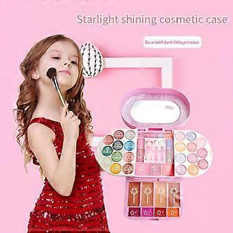 Kids Makeup for Girls Pretend Cosmetics Set Kids Pretend Play Princess Dressing Toy Birthday Gift for Girls Makeup Toy with Makeup Palette