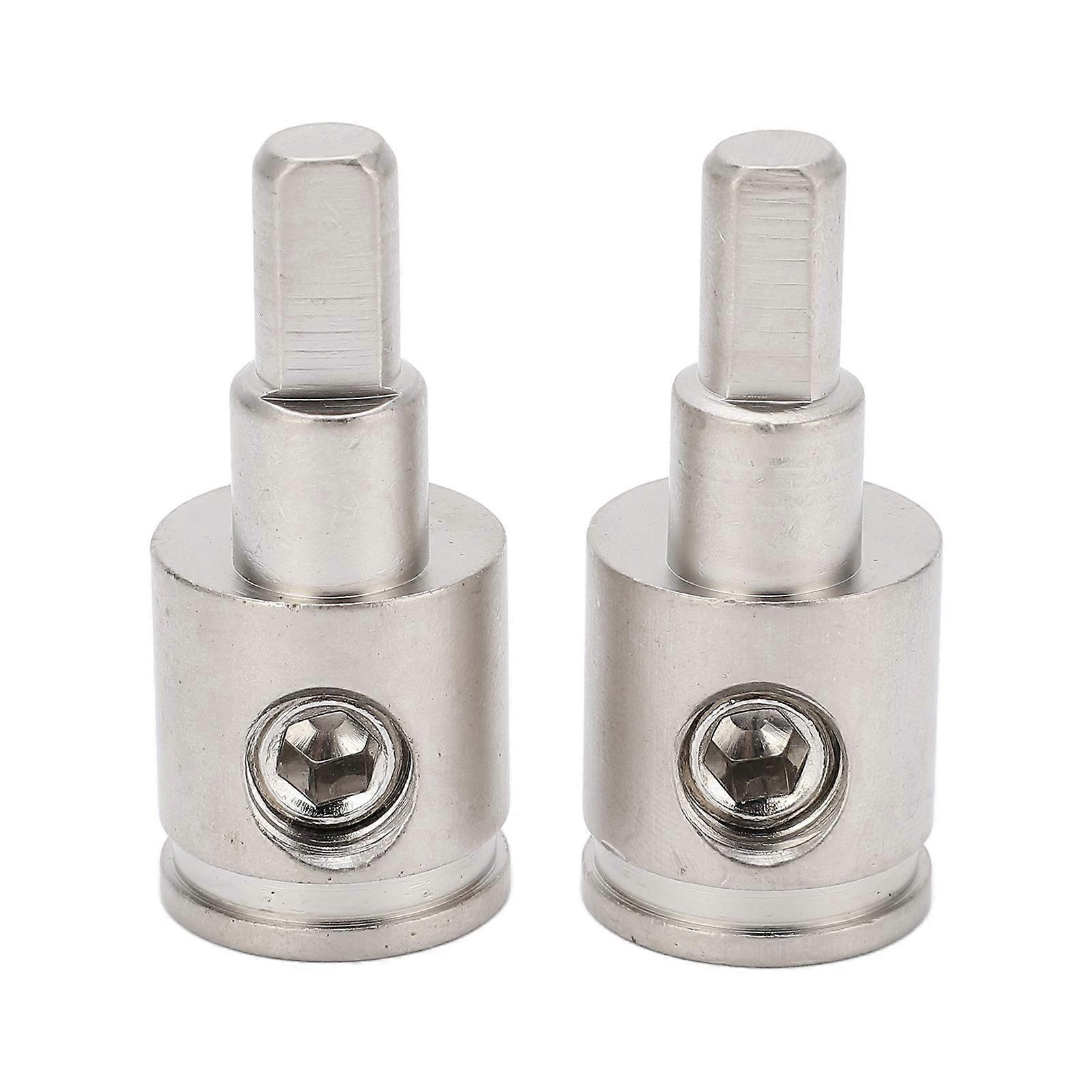 2pcs Amp Input Reducer Adapter 0 Gauge to 4 Gauge High Power Brass Nickel Plated for Car