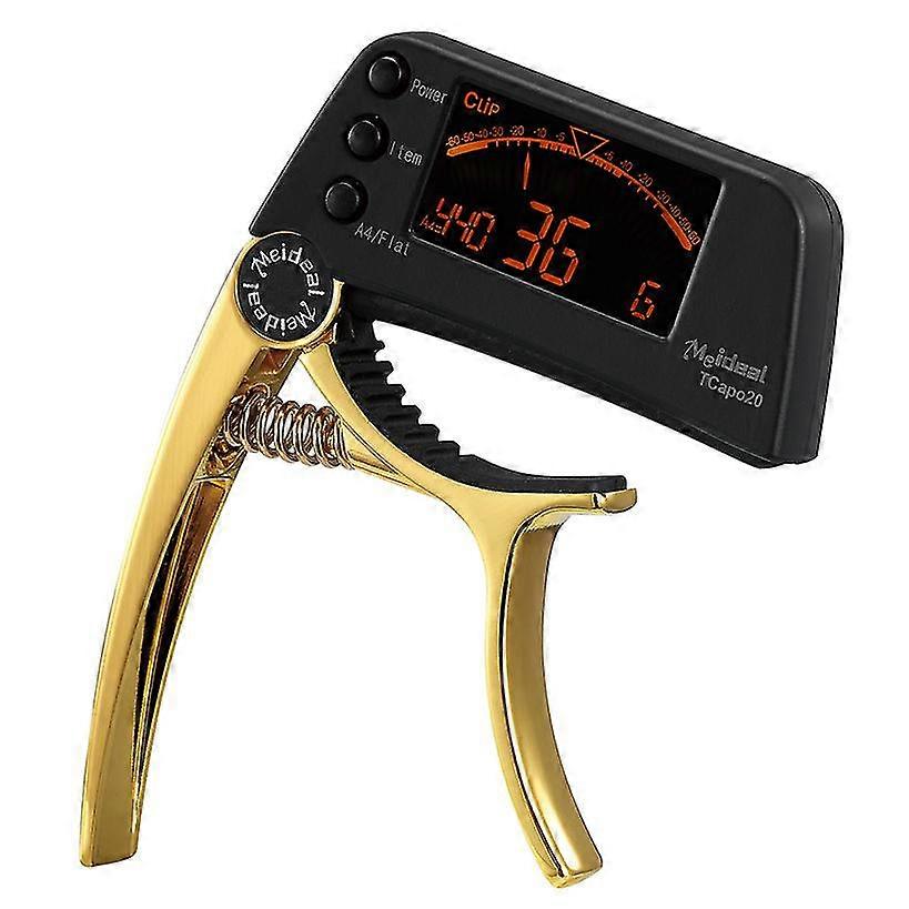 Akustisk gitartuner Capo Quick Change Key 2 i 1 Capo Tuner Metal for elektrisk gitar Bass Kromatiske deler