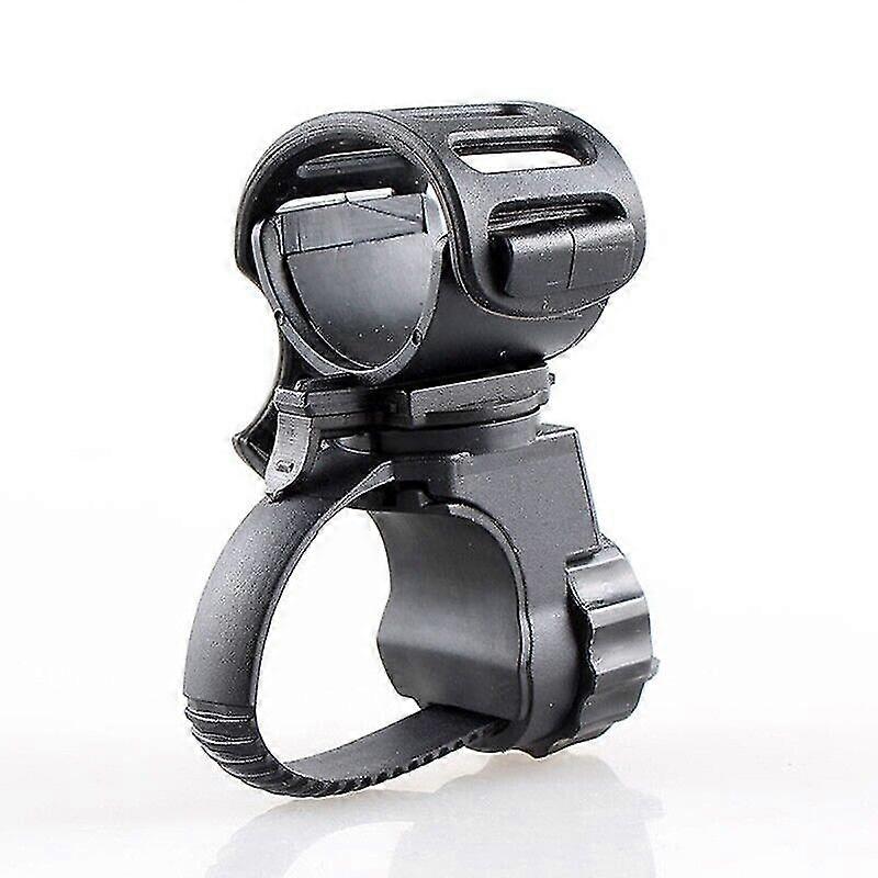 360 Degree Rotating Bicycle Handlebar Light Bracket Torch Light Holder (black)(1pc)