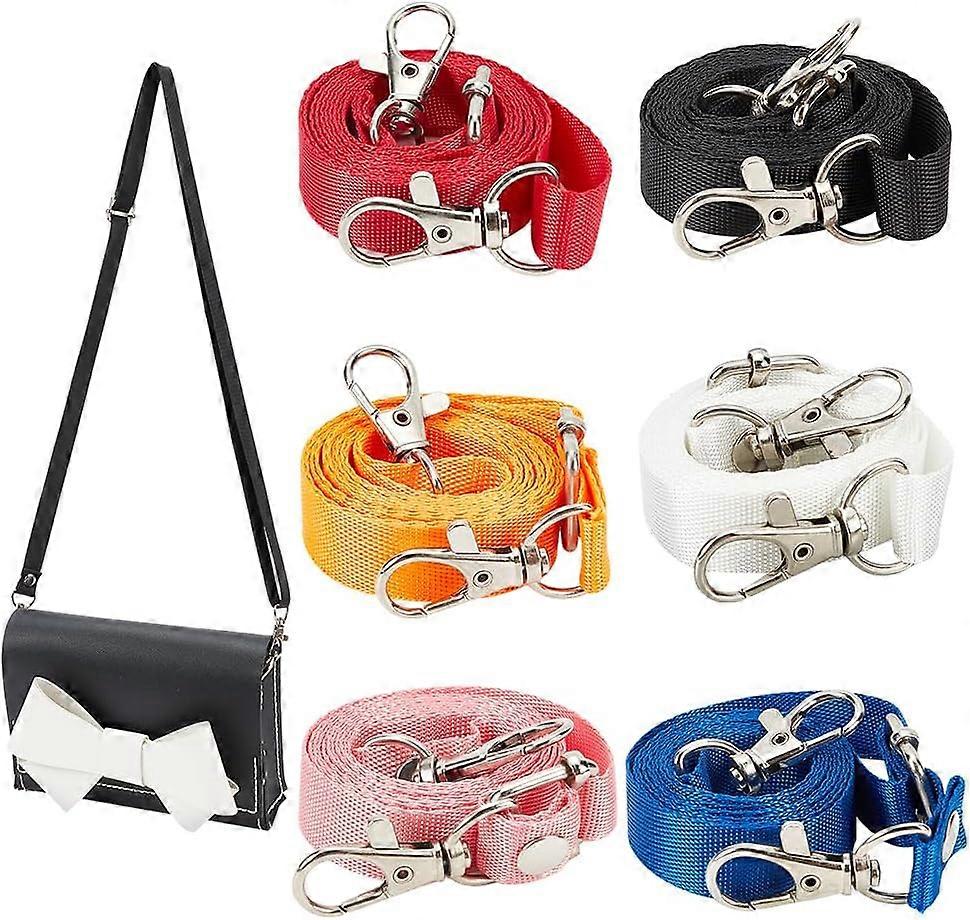 6 Color Adjustable Purse Straps Replacement 28-51Inch Nylon Crossbody Bag Straps Crossbody Canvas Bag Handbag Belts with Swivel Clasps for Bag Strap R